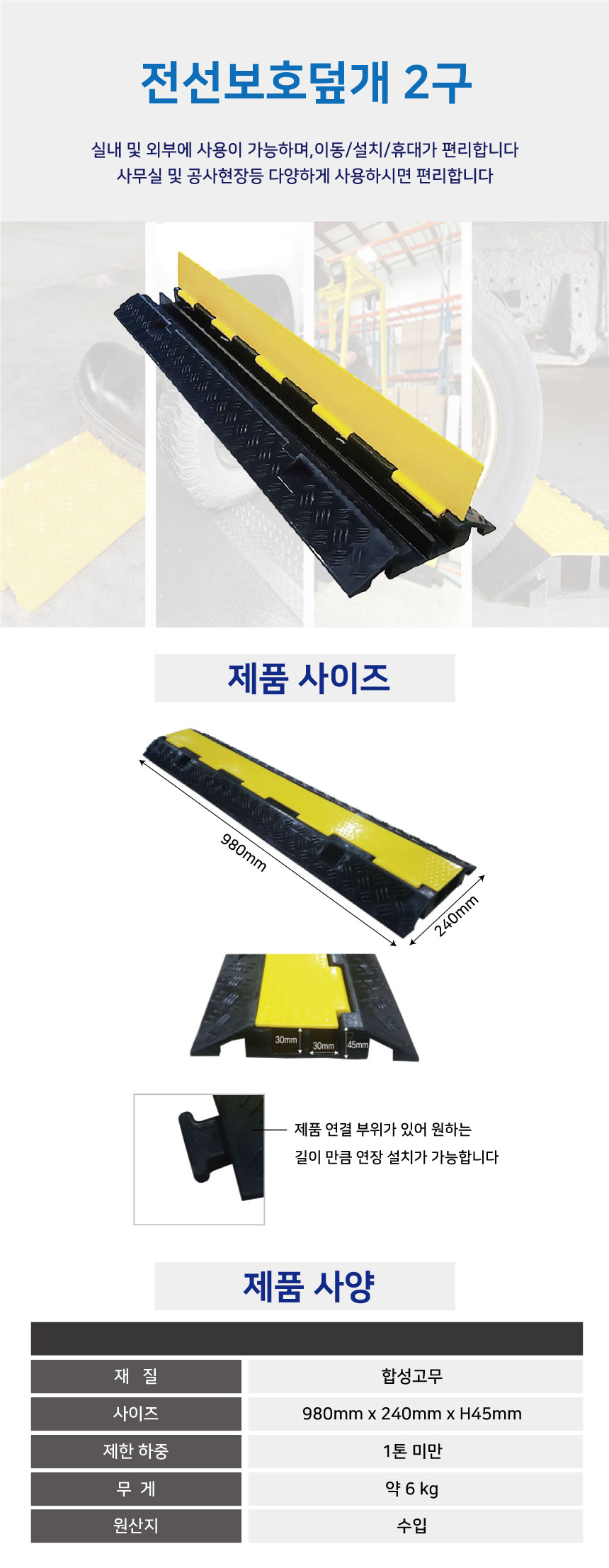 전선보호덮개/WS/2구980*240*H45
