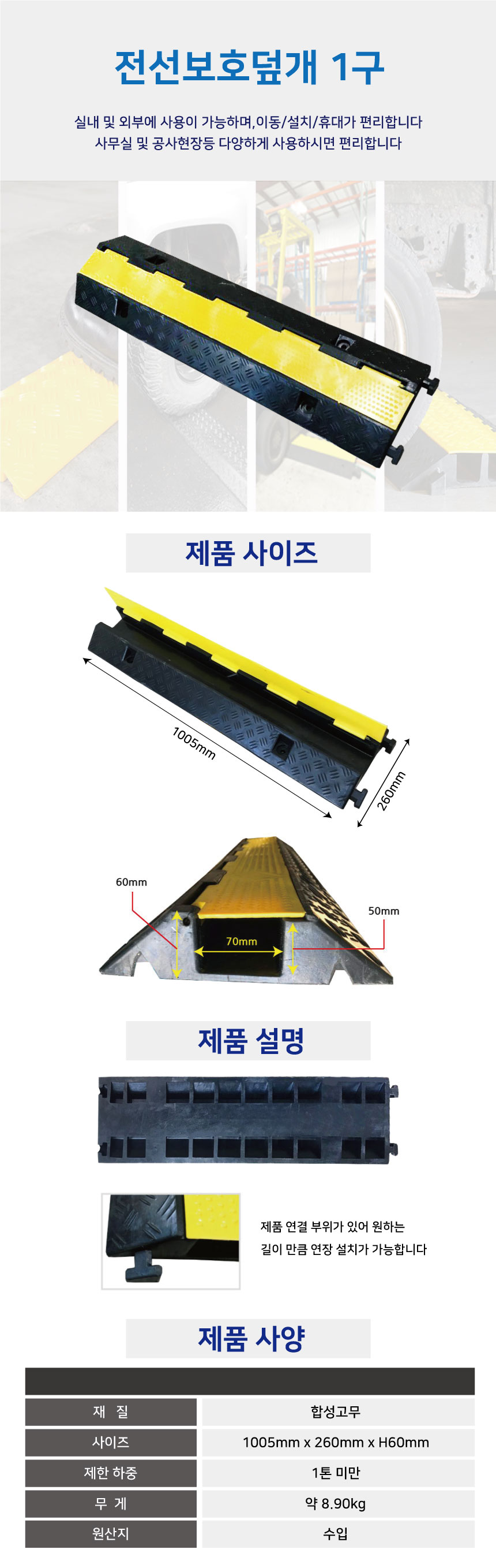 전선보호덮개/WS/1구W1005*D260*H60