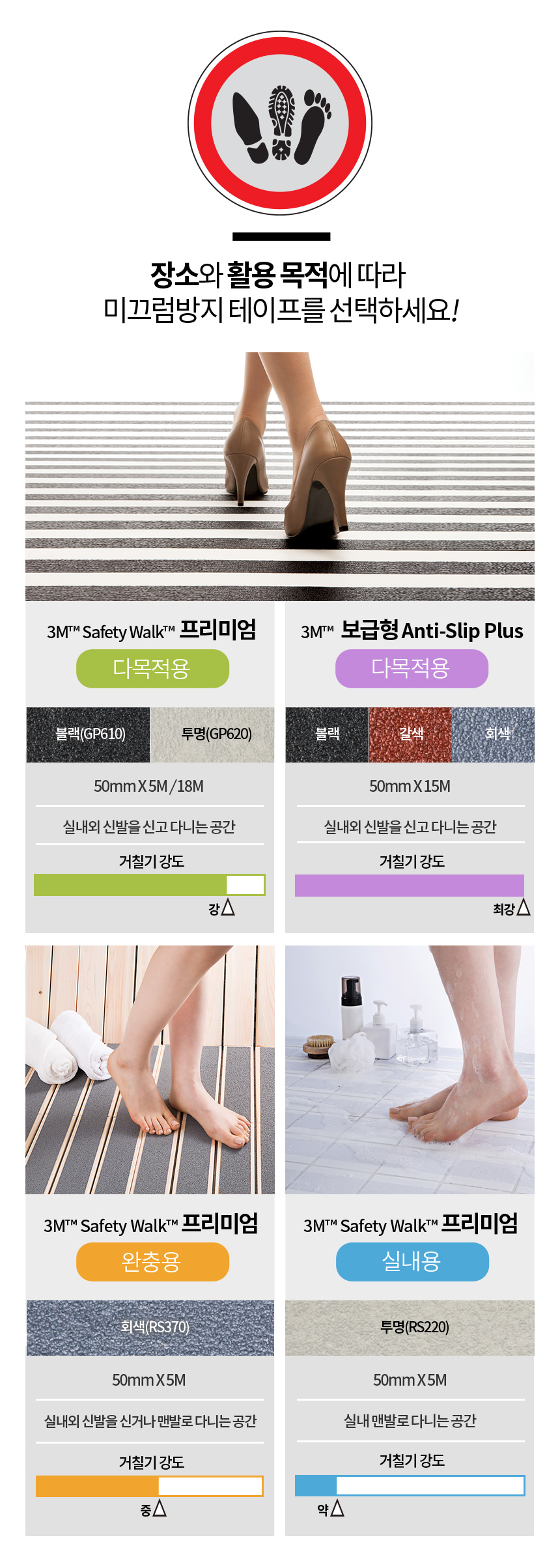 3M 논슬립 투명 #620 50X18M / 투명