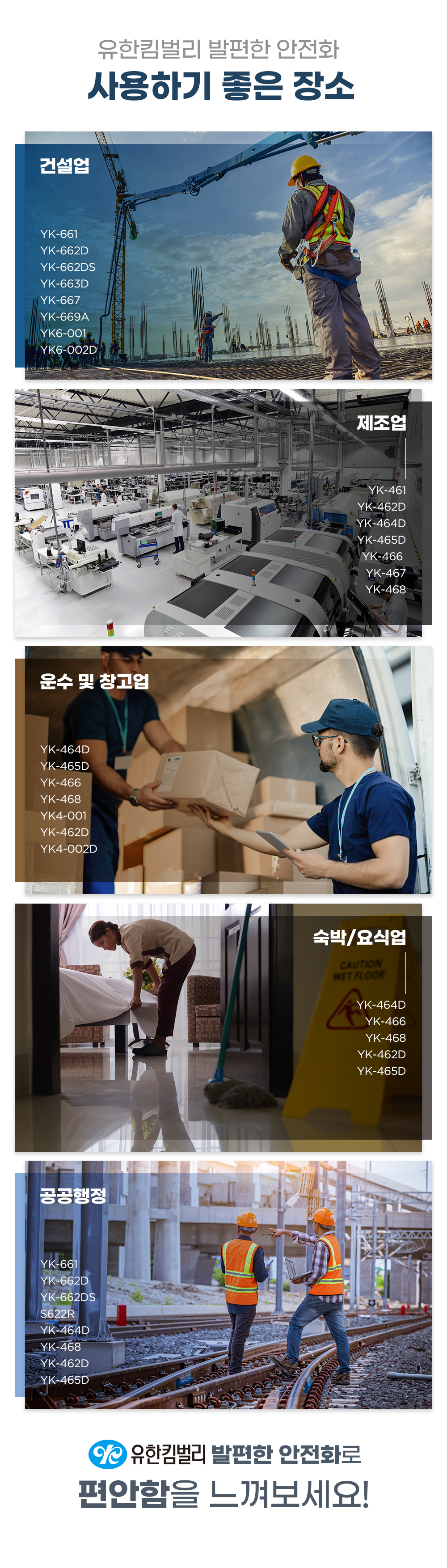 YK-467/4인치/유한킴벌리/끈/논슬립1급/에어홀/네이비/230~290